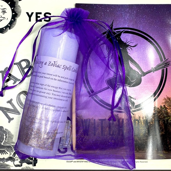 •spell box• Zodiac Candle (for carving) & Kyanite bundle - Picture 1 of 7